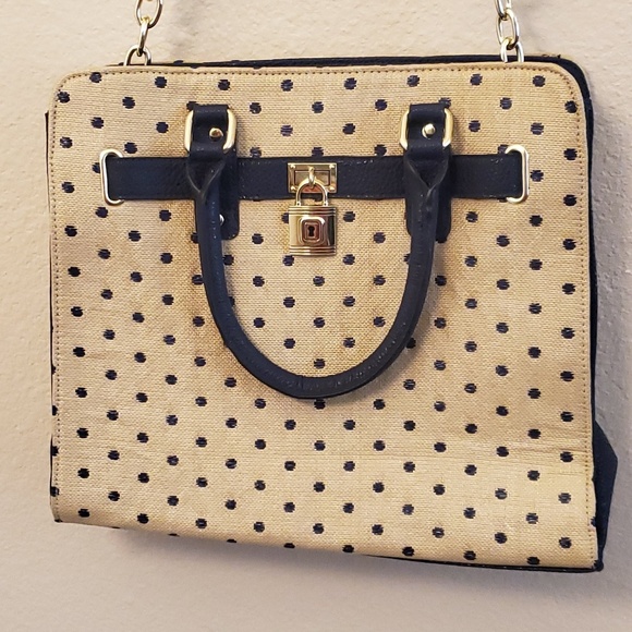 Handbags - 🌟 3 for $15 Deal! 🌟Blue dot tan handbag purse crossbody